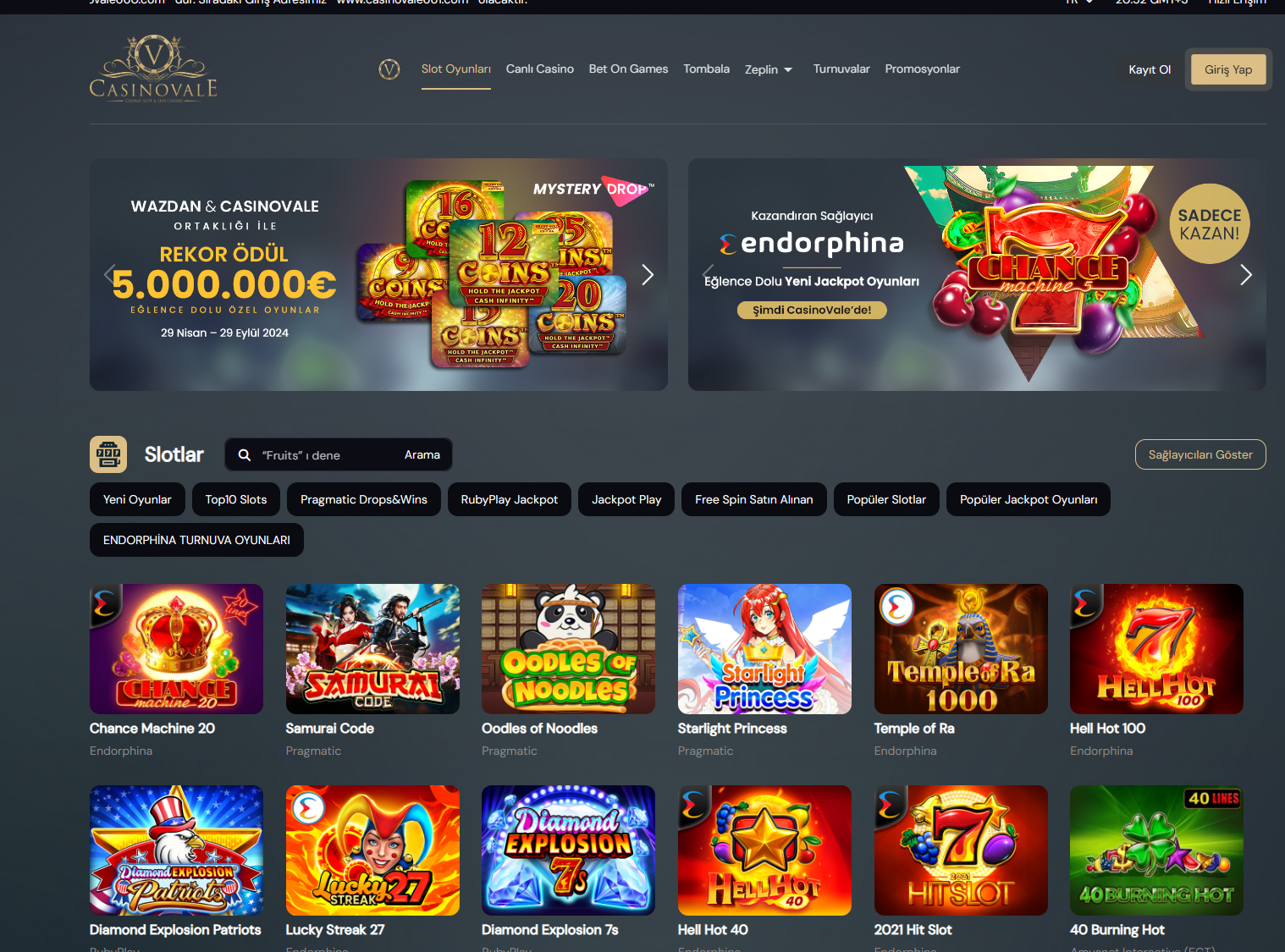 casinovale güncel adres